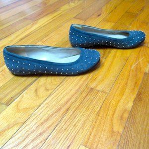 Cole Haan Gray Suede Studded Flats Size 6.5